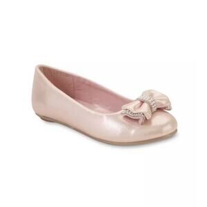 Laura Ashley Blush Pink Rhinestone Embellished Slip On Dress Ballet Flat Size 11